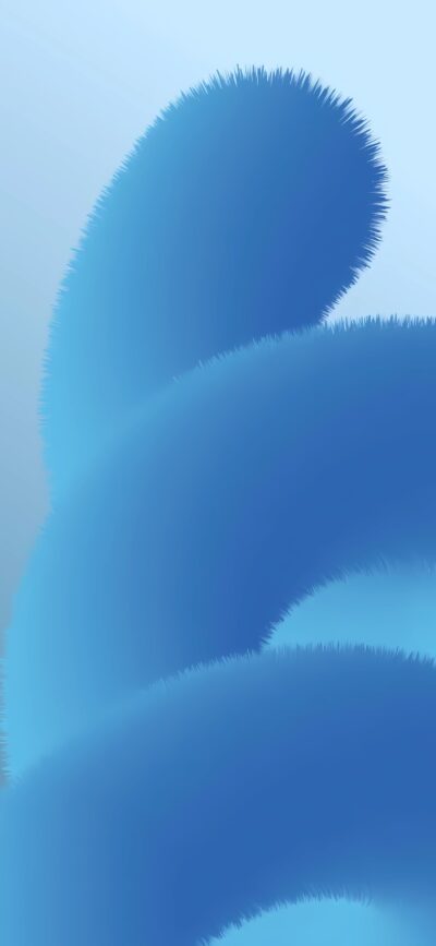 Soft abstract design with fluffy blue shapes creating a serene backdrop | 4K Wallpaper for Mobile