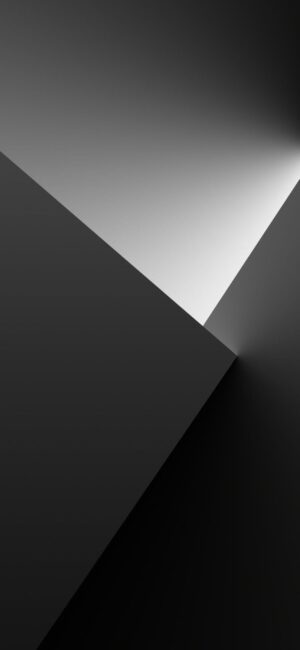 Minimalist geometric design with black to white gradient for a sleek modern look | 4K Wallpaper for Mobile