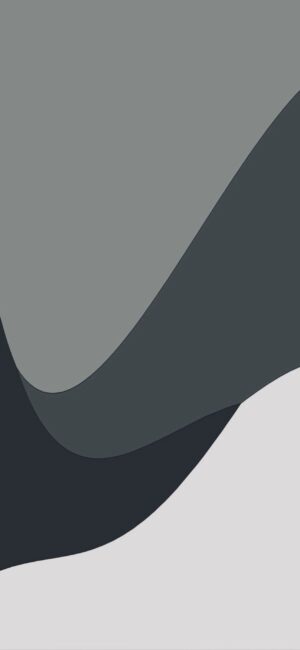 Abstract design with smooth curves in gray and dark tones creating a modern minimalist effect | 4K Wallpaper for Mobile