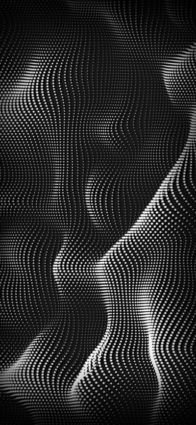 Abstract wavy dotted design in black and white for a modern look | 4K Wallpaper for Mobile. Explore related monochrome and geometric styles.