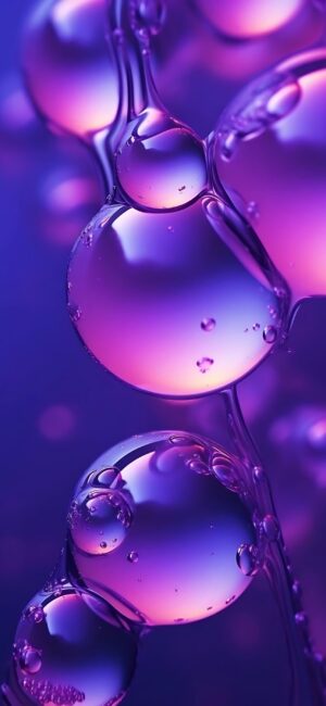 Abstract purple and pink bubbles wallpaper for mobile | 4K Wallpaper, adding ethereal color and intrigue to your screen.