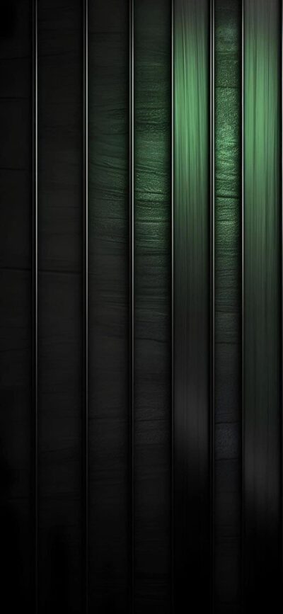 Abstract dark green & black vertical stripes for a sleek mobile look | 4K Wallpaper for Mobile | Green & Black design