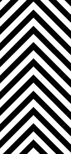 Geometric black and white chevron stripes create a bold, modern visual effect | 4K Wallpaper for Mobile