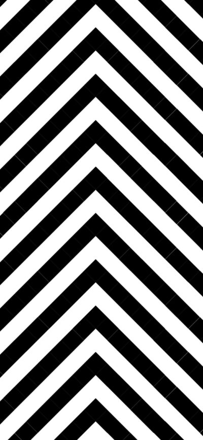 Geometric black and white chevron stripes create a bold, modern visual effect | 4K Wallpaper for Mobile