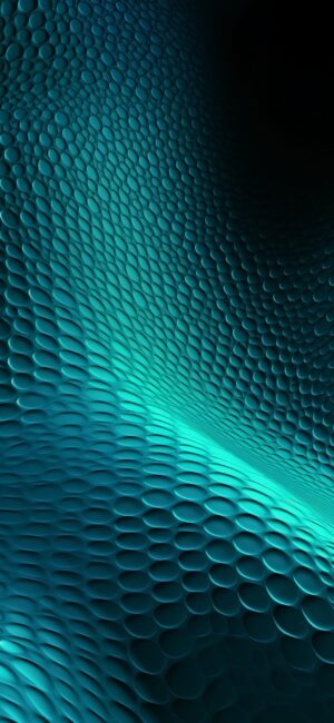 Abstract scale-like pattern with turquoise and dark gradient | 4K Wallpaper for Mobile