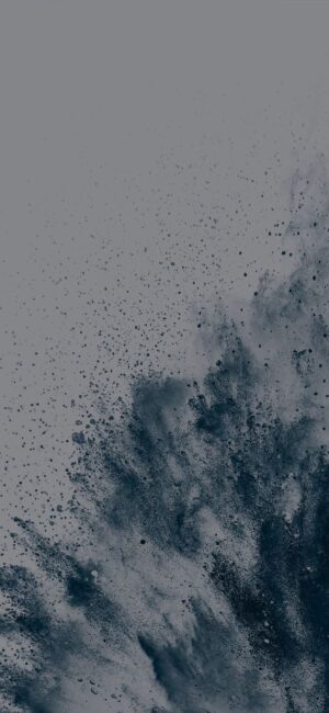 Abstract dark ink splatters on light grey | Artistic effect | Grey & Black | 4K Wallpaper for Mobile | Abstract, Dark, Gradient