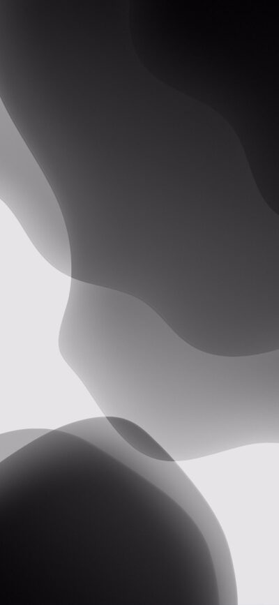 Abstract grayscale flowing shapes and gradients create a smooth, calming aesthetic | 4K Wallpaper for Mobile