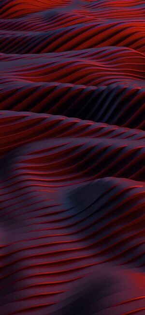 Abstract red and black wavy lines create depth and movement, perfect for a modern sci-fi aesthetic | 4K Wallpaper, for Mobile.