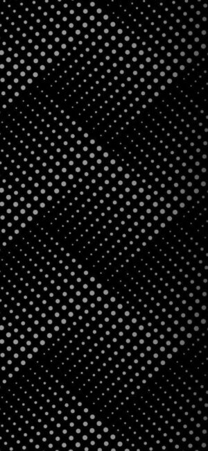 Geometric pattern with diagonal dot gradients on black for a modern look | 4K Wallpaper for Mobile | Black & Grey