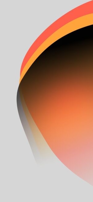 Abstract 4K Wallpaper for Mobile | Smooth flowing lines in orange, black, gray on a light background, modern minimalistic gradient design.