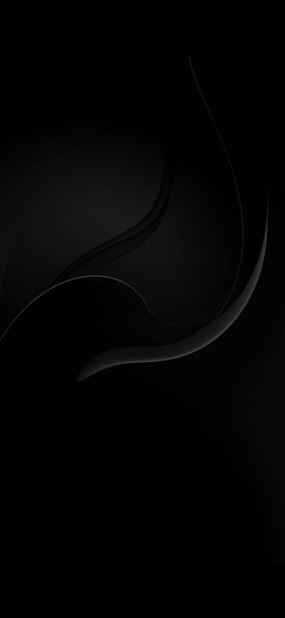 Abstract black design with flowing curves, creating a sophisticated and minimalistic look | 4K Wallpaper for Mobile