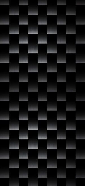 Abstract black and gray 3D checkerboard pattern with gradient effect for a textured geometric look | 4K Wallpaper, for Mobile