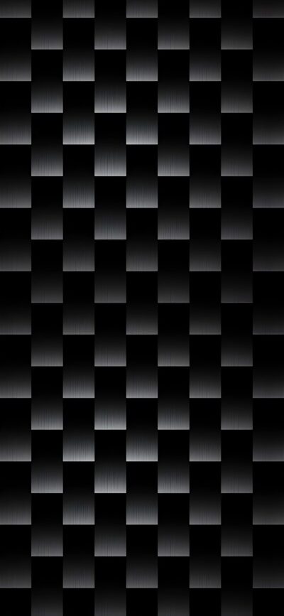 Abstract black and gray 3D checkerboard pattern with gradient effect for a textured geometric look | 4K Wallpaper, for Mobile