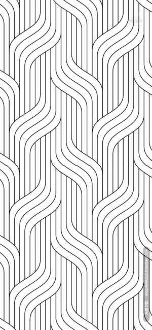 Abstract geometric pattern with wavy lines in black and white, minimalist and modern design | 4K Wallpaper for Mobile