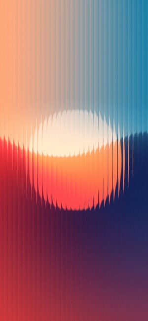 Abstract gradient design with warm and cool colors | Orange, Pink, Blue, White | Vertical wave pattern | UHD Wallpaper for Mobile