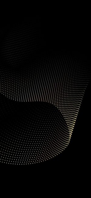 Abstract dotted gradient waves on black | Dynamic and mesmerizing pattern with depth and movement for mobile | 4K Wallpaper